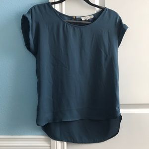 Pink Rose greenish blue t-shirt